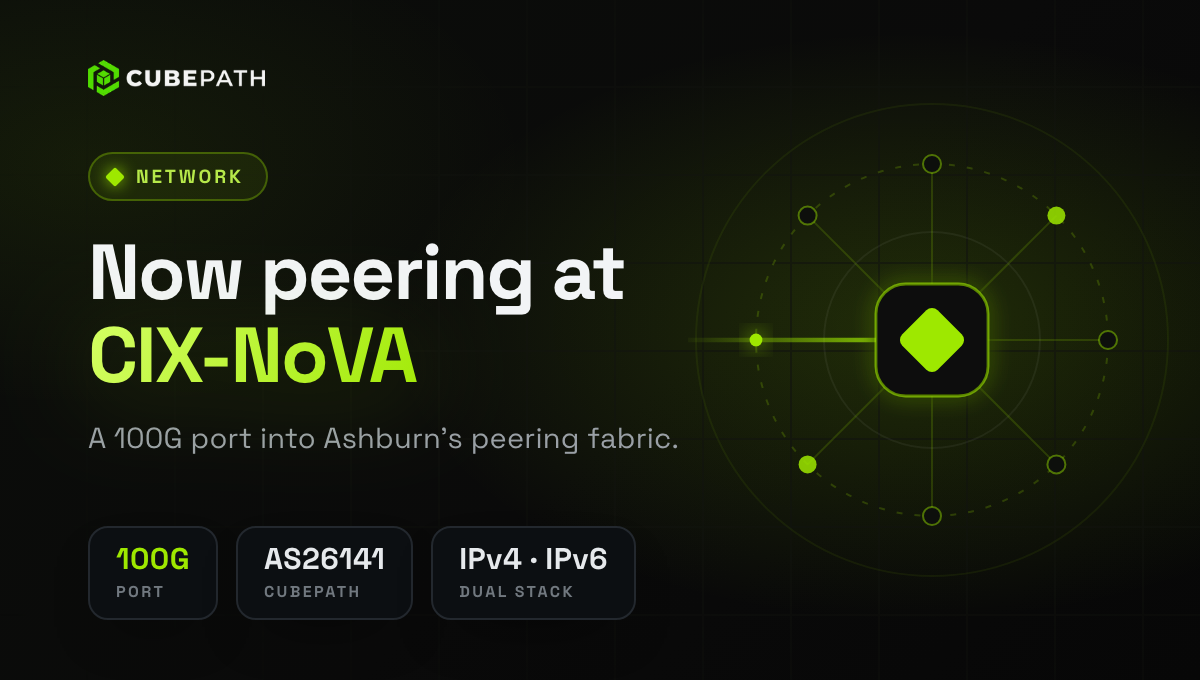 Now peering at CIX-NoVA