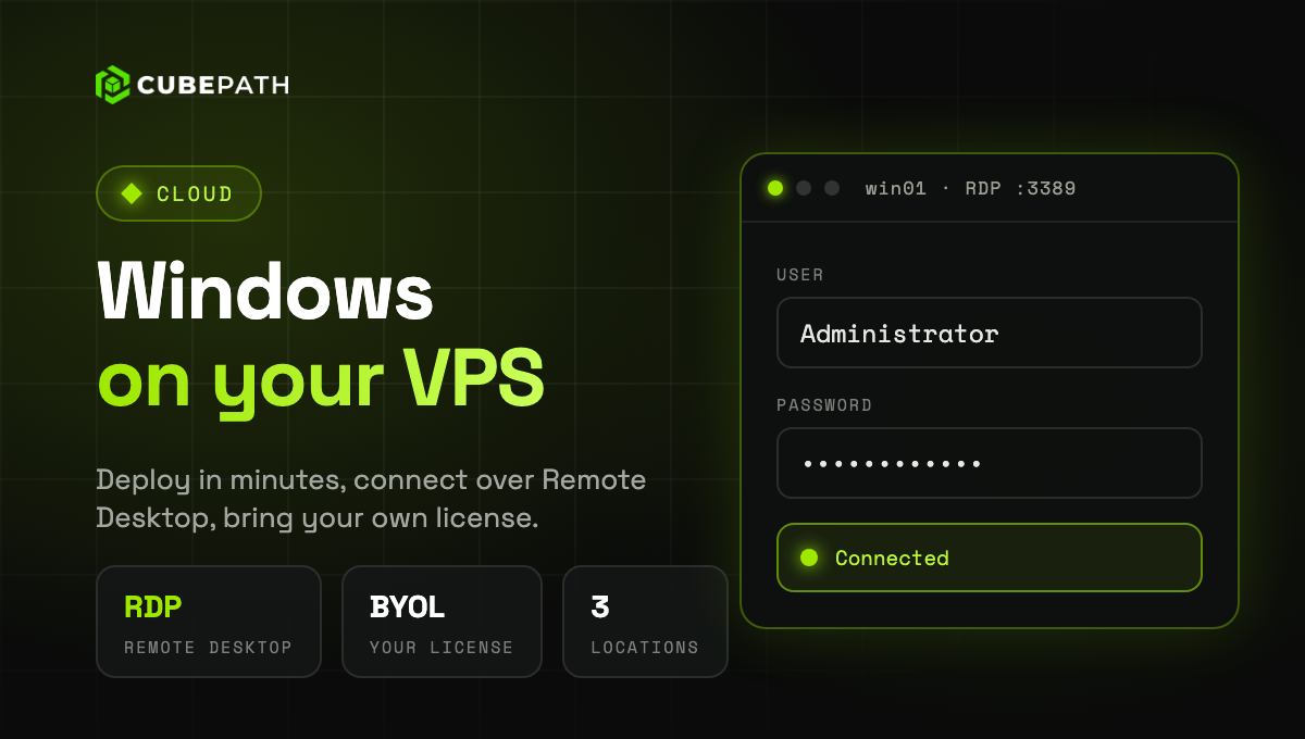 Windows on your VPS